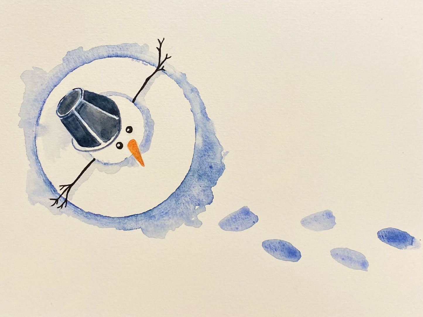 Doppelkarte Schneemann