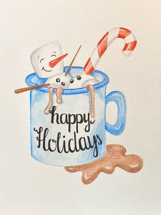 Doppelkarte Happy Holidays